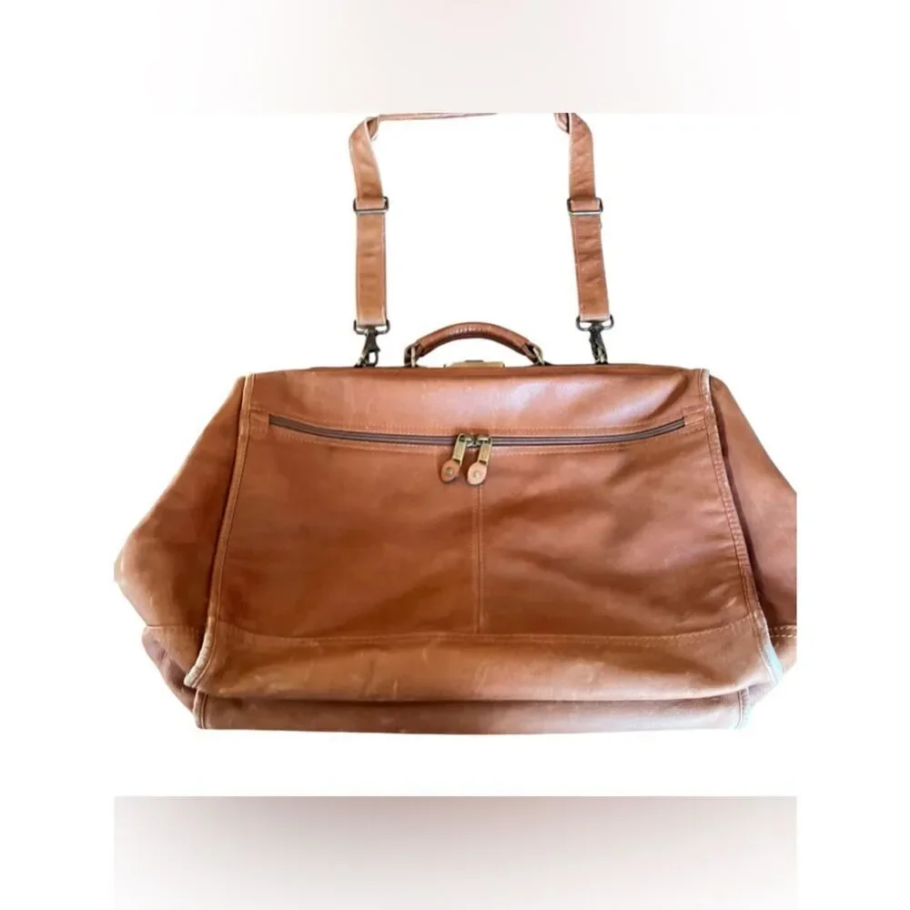 Vintage Dilana Brown Leather Satchel Messenger Bag
